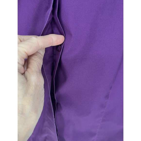 Chicos Button Down Blouse Womens Size 2 L No-iron Purple Cotton Teacher Office - Picture 4 of 11